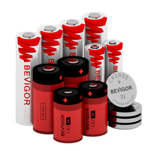 Load image into Gallery viewer, BEVIGOR Lithium Batteries AAx4, AAAx2, CR123Ax2, CR2x2, CR2032x4【Non-Rechargeable】
