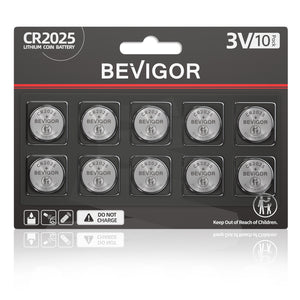 BEVIGOR CR2025 3V Lithium Battery 10pcs