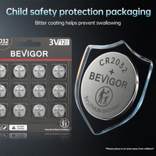 Load image into Gallery viewer, BEVIGOR CR2032 3V Lithium Battery 12pcs
