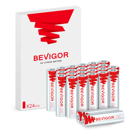 Bevigor AA 1.5v Ultimate Lithium Batteries 24Packs, 3000mAh 【Buy 1 Get 1 Free】