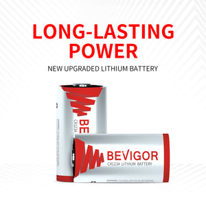 BEVIGOR CR123A Lithium Batteries 16 Packs 1500mAh High Performance