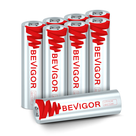 Bevigor Lithium AA Batteries 8Pack 1.5V 3000mAh 【Non-Rechargeable】